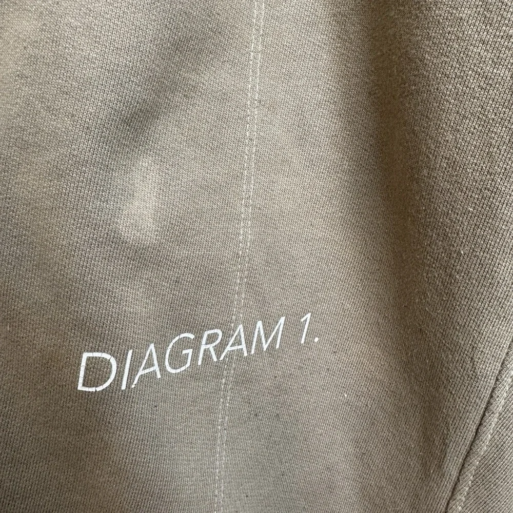 A-COLD-WALL Diagram Sweatpants Men's Taupe Medium by Samuel Ross Streetwear RARE